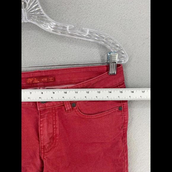 Prana Jeans Womens Size 4 / 27 Red Slim Straight Leg Mid Rise Casual Denim Pants - Picture 3 of 6